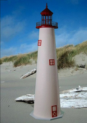 5 Foot Cape May E-Line Stucco Lighthouse