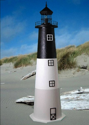 5 Foot Oak Island E-Line Stucco Lighthouse