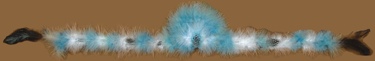 Fluffy Feather Hatbands LIGHT BLUE/TURQUOISE