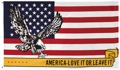 3 x 5 USA Flag  America Love it or Leave it