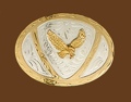 German Silver Eagle Belt Buckle 4-1/4 x 3
