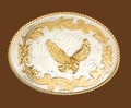 German Silver Eagle Belt Buckle 4-1/4 x 3