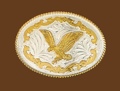 German Silver Eagle Belt Buckle 4-1/4 x 3