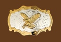 German Silver Eagle Belt Buckle 3-1/8 x 2-1/8