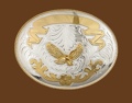 Extra Large German Silver Eagle Trophy Buckle 6-1/2 x 5