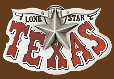 z Texas Lone Star Belt Buckle 3-1/2 x 2