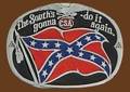 Souths Gonna do it again Belt Buckle 3-1/2 x 2