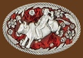 Bullrider Belt Buckle. 3-1/4 x 2-1/2