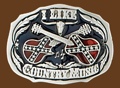 I Like Country Music Belt Buckle 3 x 2-1/4