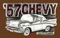 57 Chevy Belt Buckle 3-1/4x2