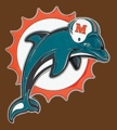 Miami Dolphins NFL Belt Buckle 3-1/2 x 3-1/2