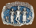 Line Dancing Belt Buckle 3-1/2 x 2-1/2