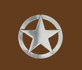 Large Silver Star Belt Buckle 3-3/8 x 3-3/8