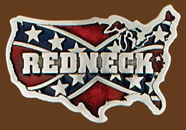 Redneck Confederate USA Belt Buckle 3-1/4 x 2-1/4