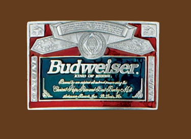 Bud Belt Buckle - Pewter 3-1/2 x 2-1/4
