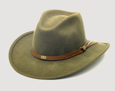 *KHAKI*wool crush hat 