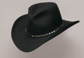 Black Pinch Fr Wool / slvr diamond conchos