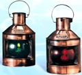 9 Inch Port And Starboard Lamps Oil Nautical Candle Holder