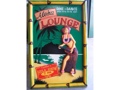 VINTAGE SIGN ALOHA LOUNGE 16 X 24 WOODEN FRAME