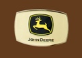 John Deere Buckle *TAN rectangle 3 x 2