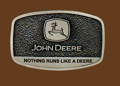 JOHN DEERE BUCKLE - Nothing Runs like a deer 2 1/4 x 3 1/4