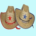 Palm Straw Hat/Sheriff/Blue 