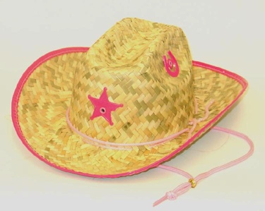 Palm Straw Hat/Sherrif/PINK