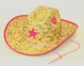 Palm Straw Hat/Sherrif/PINK