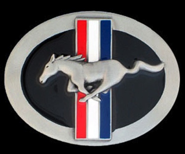Ford Mustang Belt Buckle Enameled 3-1/4 x 2-1/2