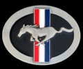 Ford Mustang Belt Buckle Enameled 3-1/4 x 2-1/2