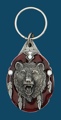 Grizzly Bear Head Key Ring Enamel