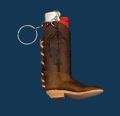 Single Leather Boot Lighter Case Key Ring