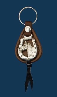 Leather Horseheads Key Ring