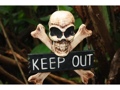 Keep Out Skull And Bones Sign Cross Bones Decor
