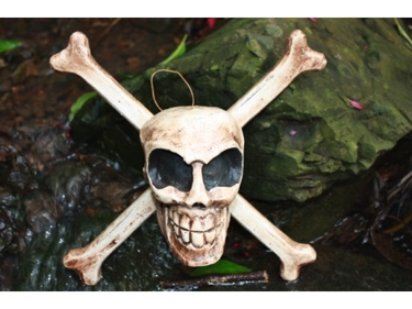 Skull And Bones Hanging Sign Cross Bones Decor