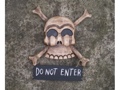 Do Not Enter Skull And Bones Sign Cross Bones Decor