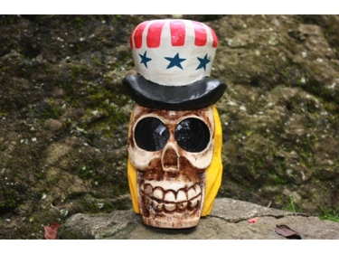 Uncle Sam Bail-Out Statue 16 Pop Art Cross Bones Decor