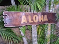 ALOHA SIGN DRIFT WOOD 40 TIKI BAR DECOR