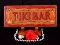 Tiki Bar Sign Hand Carved Hand Painted Decor