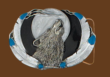 Wolf Belt Buckle 3-1/4 x 2-1/2
