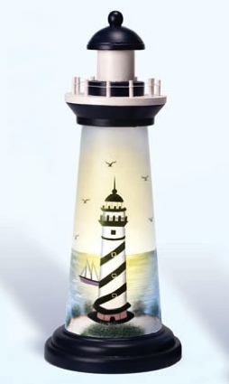 18 Inch Night Light Cape Hatteras Picture Lighthouse Decor