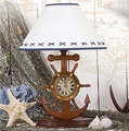 20 Inch Anchor WithClock Lamp Nautical Decor