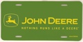 Nothing Runs Like A Deere License Plate