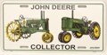 John Deere Collector License Plate 2 tractors