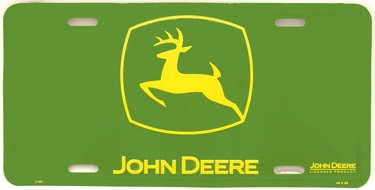 John Deere License Plate