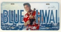 Blue Hawaii Elvis License Plate