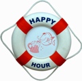 18 Inch Happy Hour Life Ring Nautical Life Ring
