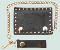 Biker Wallet - Stamped Horse Head/Horseshoe Rivets