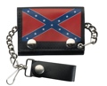 Leather Trifold Wallet REBEL FLAG
