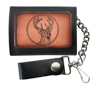 Leather Trifold Wallet Deer